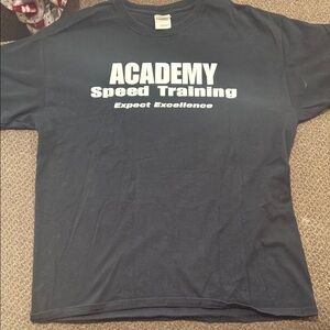 Black Academy Speed Training T-Shirt  Large 100% cotton